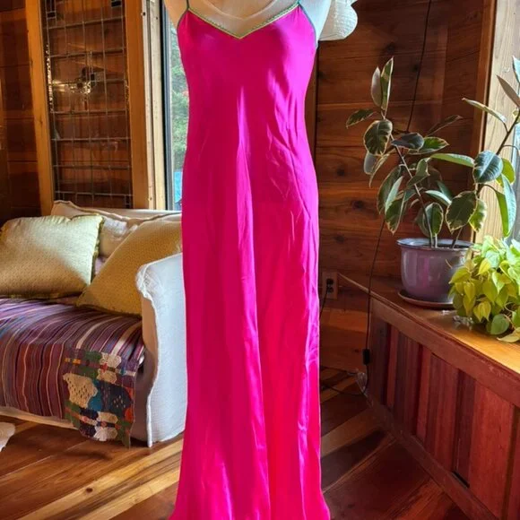 Silk hot-pink slip dress - Dannijo - Picture 1 of 6